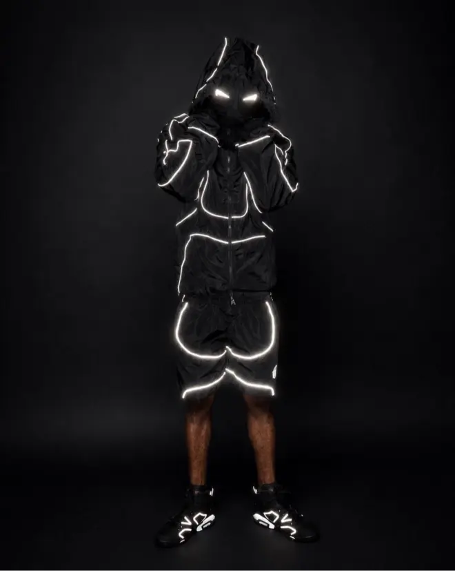 Custom 3M Reflective Windbreaker & Shorts Set | Techwear Tracksuit Set