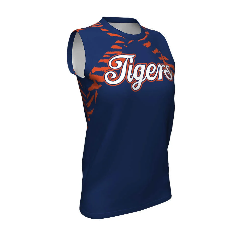 Softball JerseyCustom Animal Stripe Sleeveless Softball Jersey | OEM