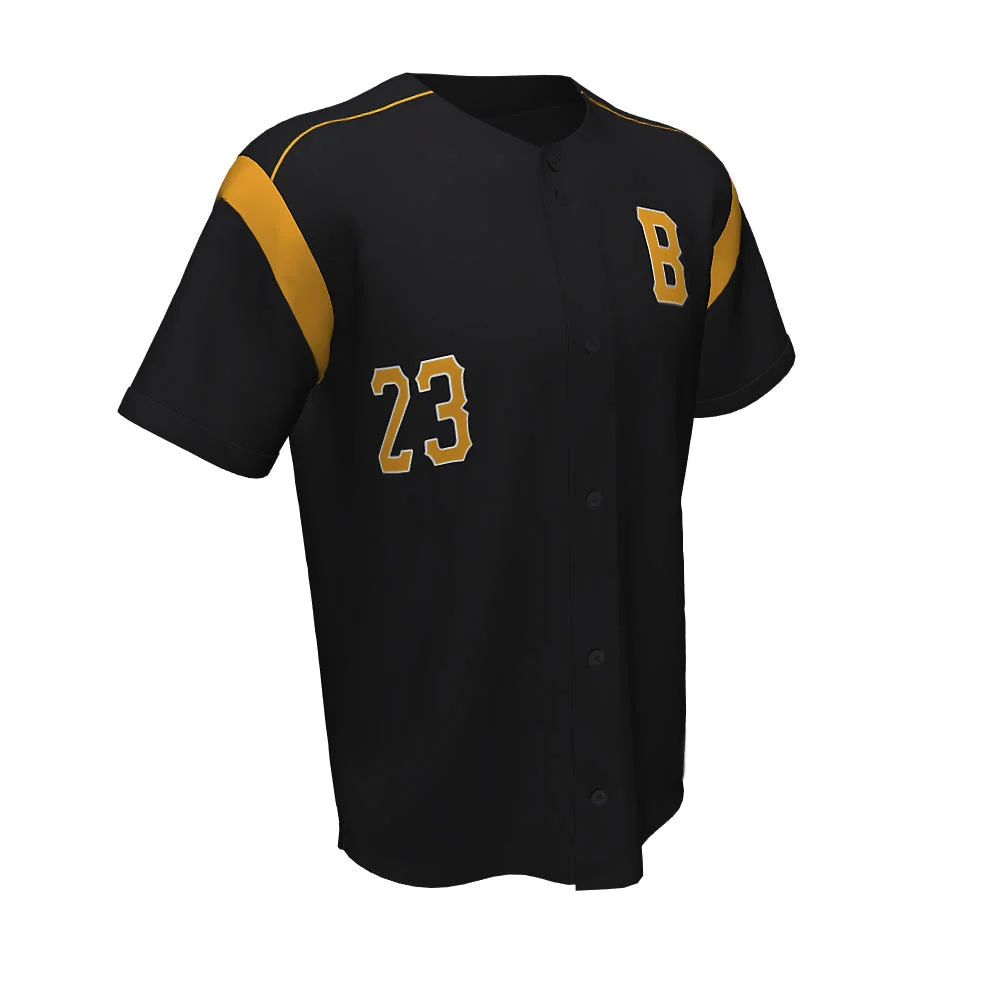 Custom Athletic Curve Full Button Baseball Jersey | OEM