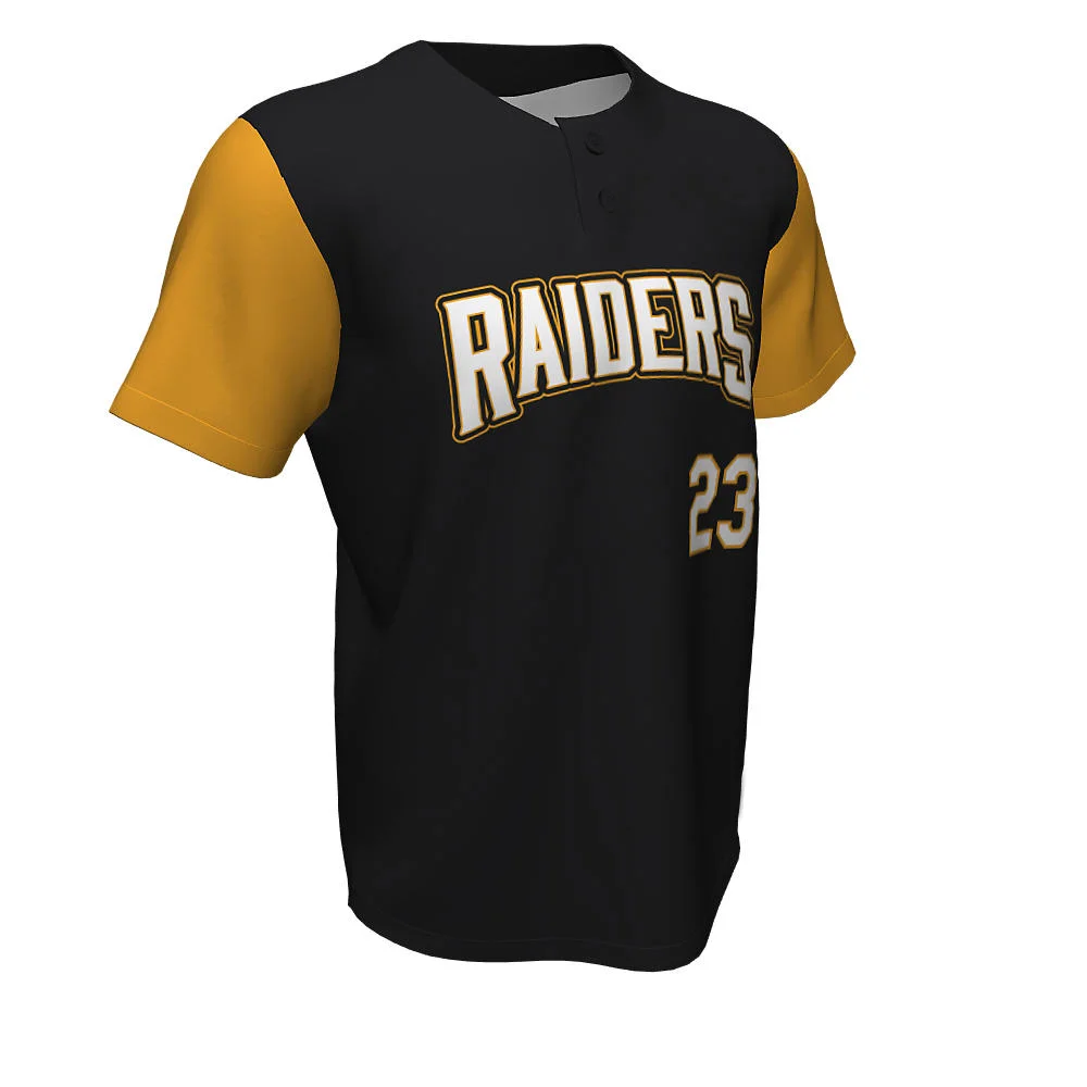 Custom Raglan Sleeve Baseball Two Button Jersey | OEM