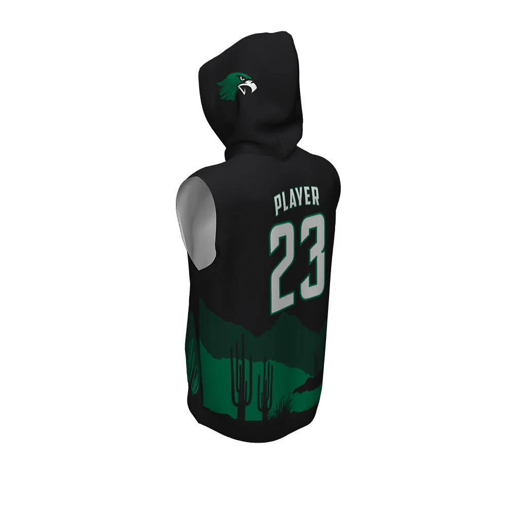 Custom Sleeveless Hoodies | Wholesale Sublimation Gym & Basketball Cut-Off Hoodies
