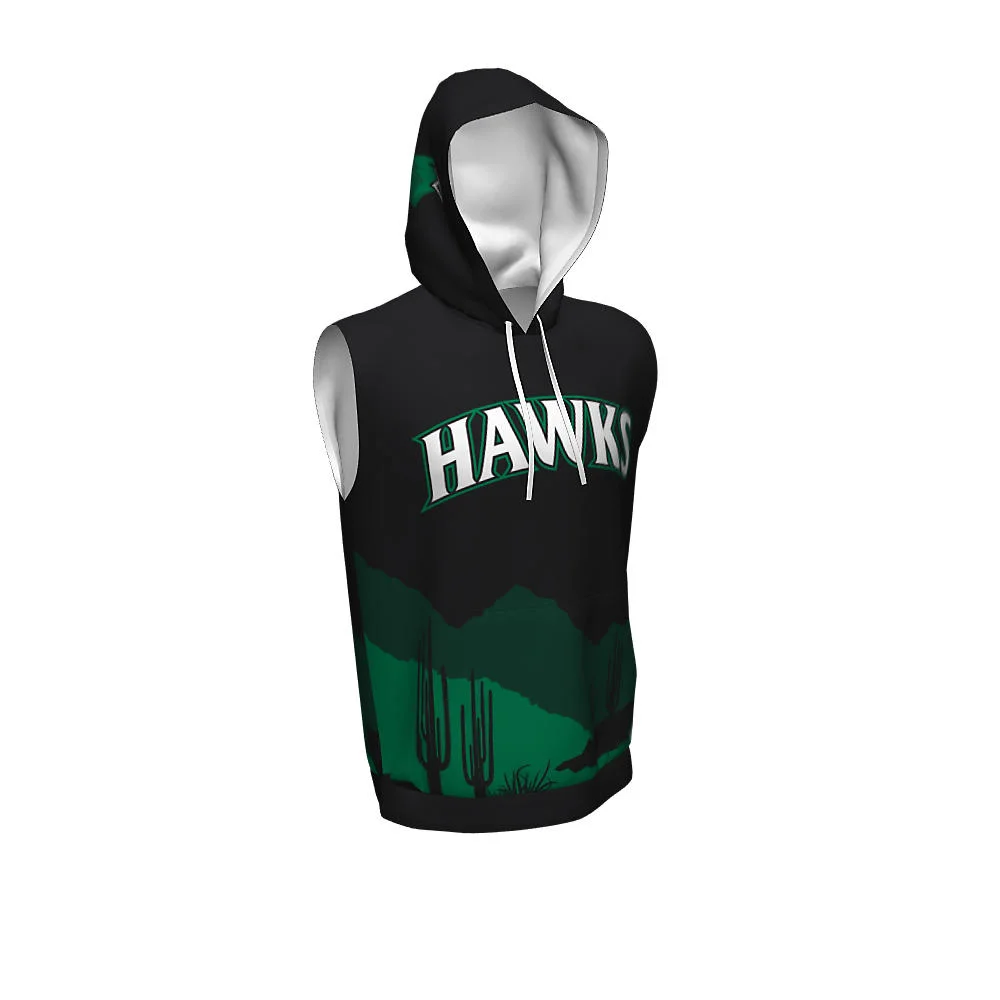 Custom Sleeveless Hoodies | Wholesale Sublimation Gym & Basketball Cut-Off Hoodies