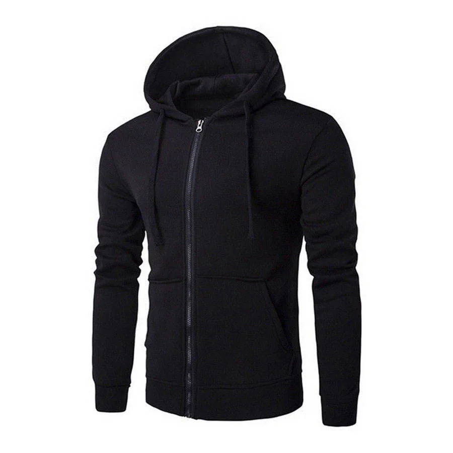Custom Heavyweight Black Full-Zip Fleece Hoodie | Core OEM