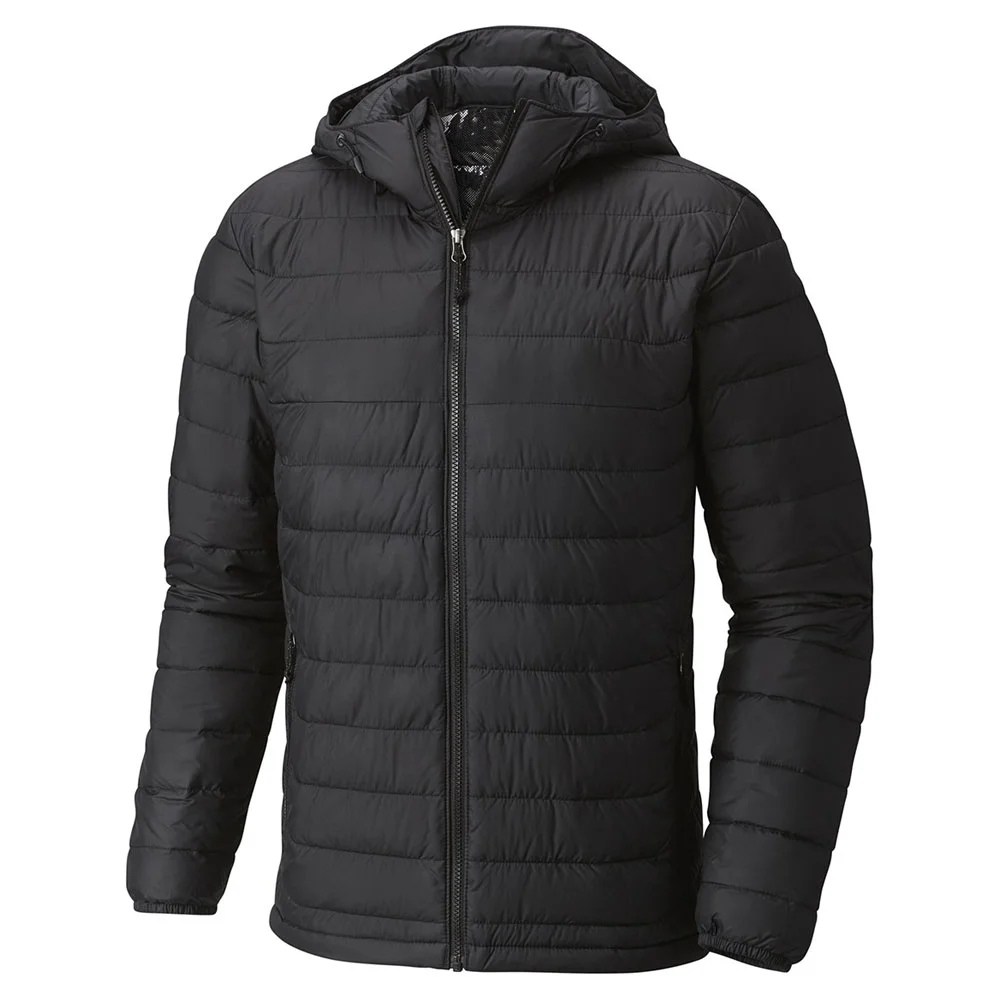 Custom Black Lightweight Hooded Puffer Jacket | Packable OEM