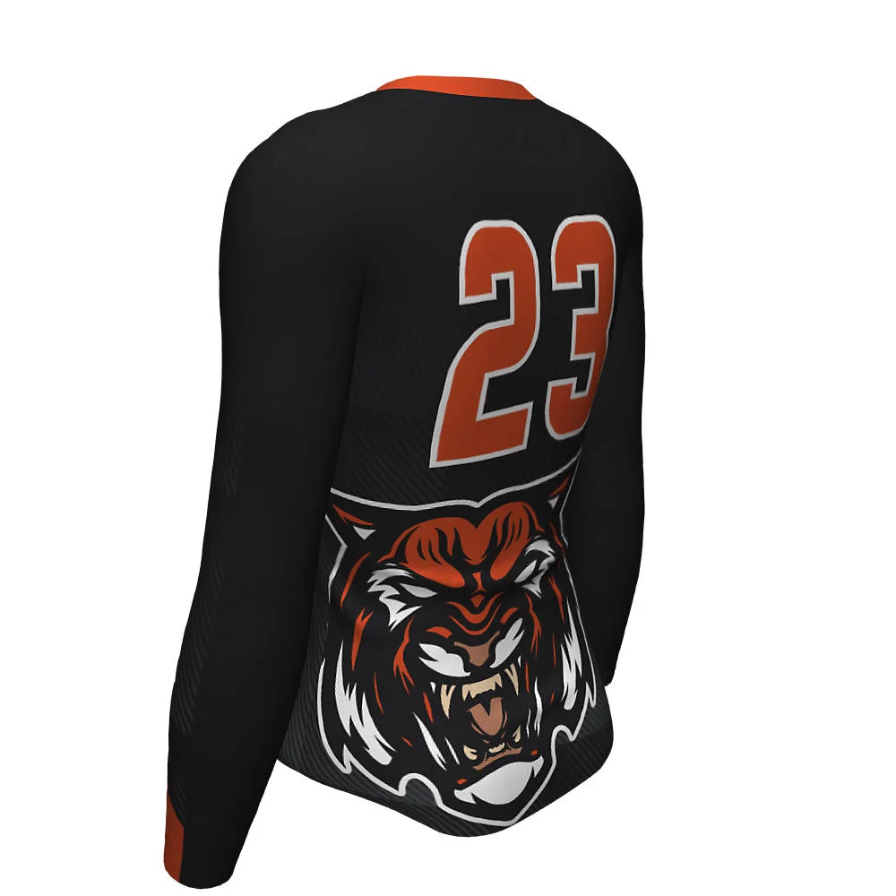 Custom Tigers Long Sleeve Volleyball Jersey | Teamwear OEM