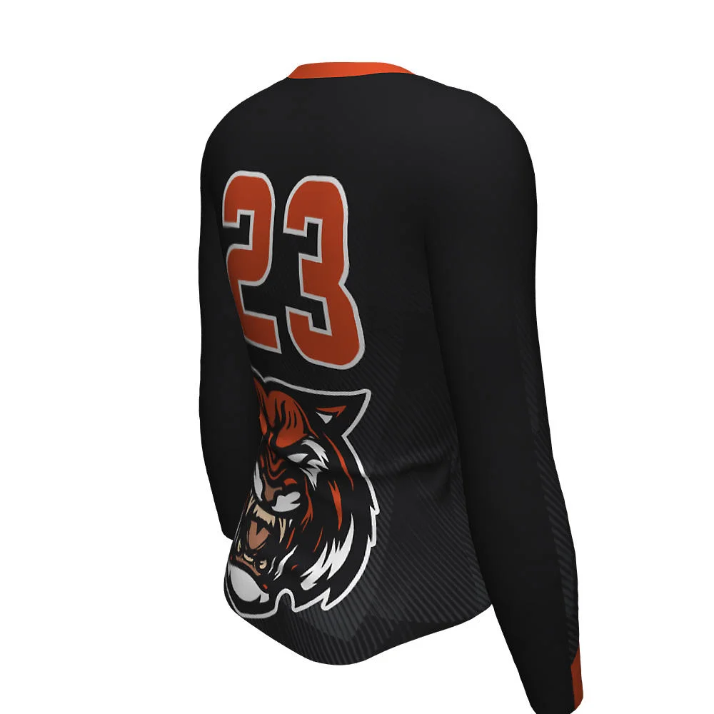 Custom Tigers Long Sleeve Volleyball Jersey | Teamwear OEM