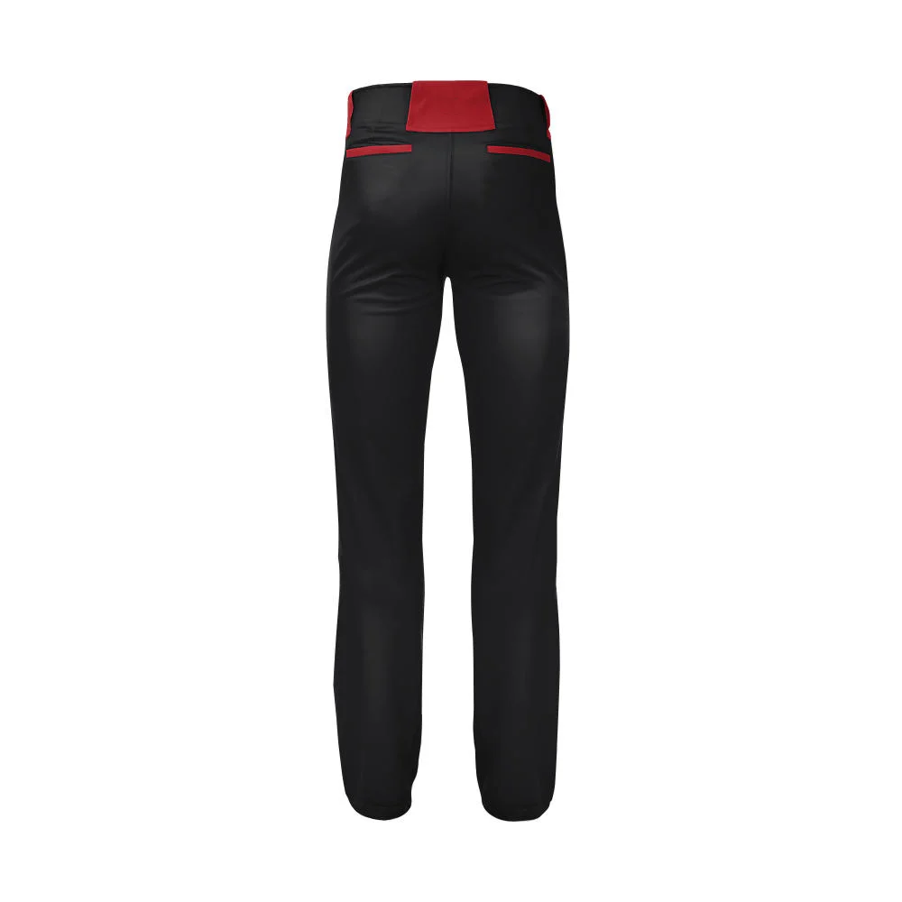 Custom Solid Black Patterned Braid Baseball Pants | OEM