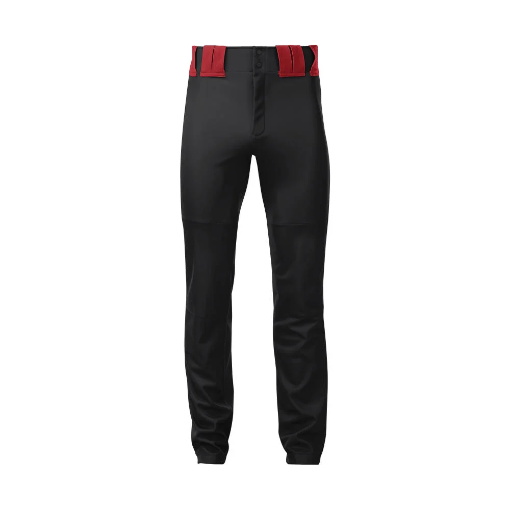 Custom Solid Black Patterned Braid Baseball Pants | OEM