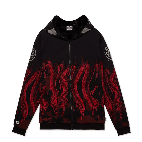 Custom Kraken Tentacle All-Over Sublimation Zip Hoodie | OEM