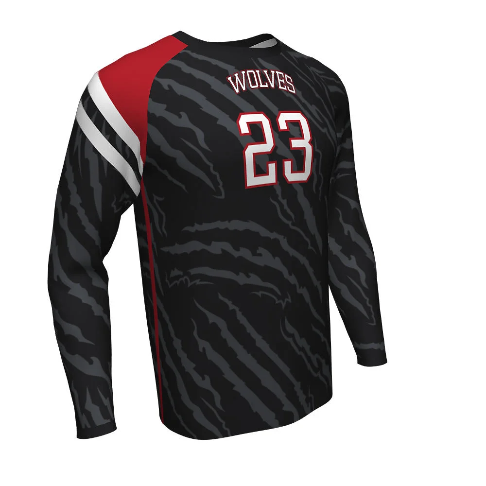 Custom Scratch Striped Esports Long Sleeve Jersey | OEM