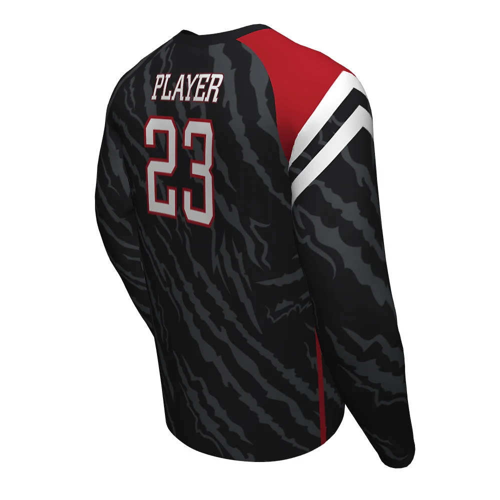 Custom Scratch Striped Esports Long Sleeve Jersey | OEM