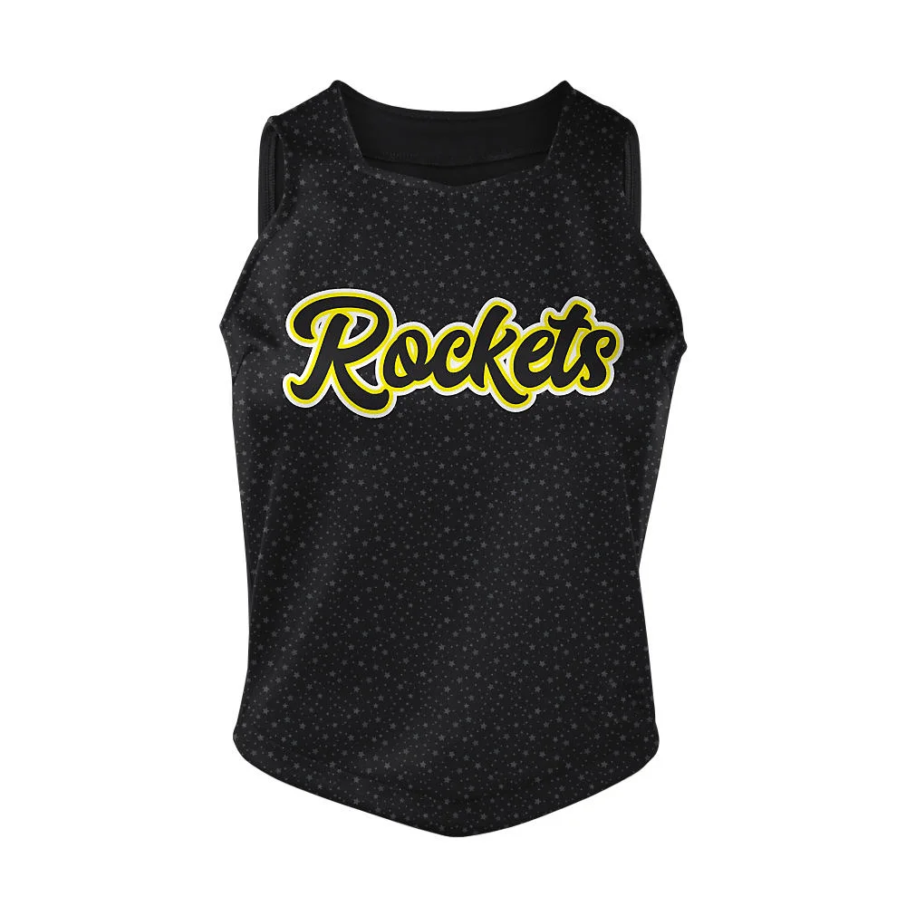 Custom Star Speckle Scalloped Cheer Modified Shell Top | OEM