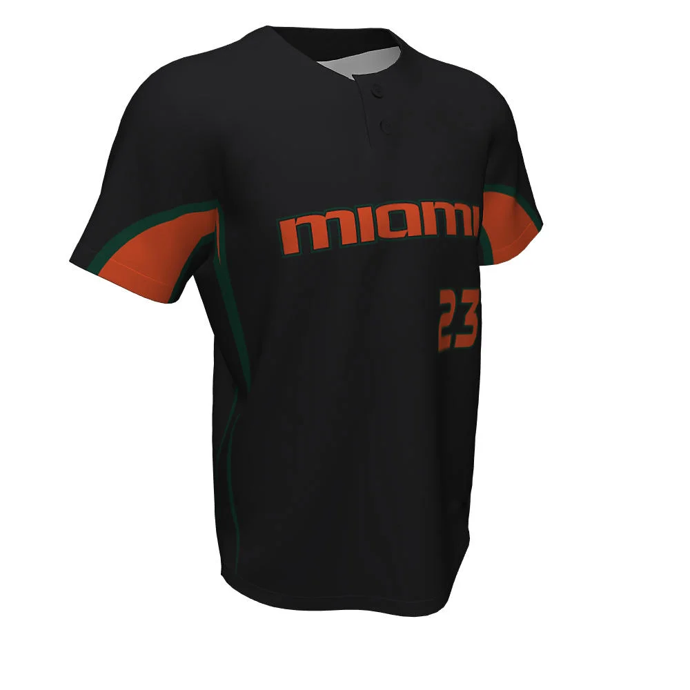 Custom Multi-Stripe Sleeve Baseball Two Button Jersey | OEM