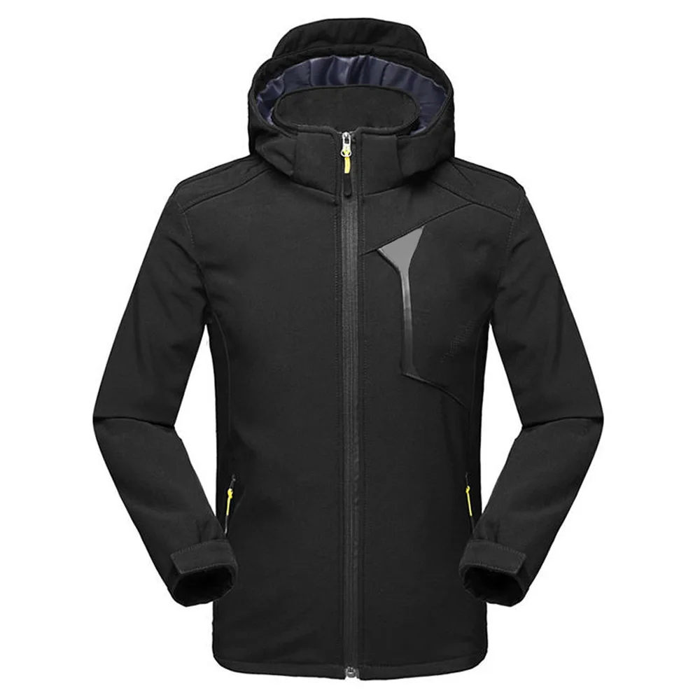 Custom Black Technical Hooded Softshell Jacket | Outdoor OEM