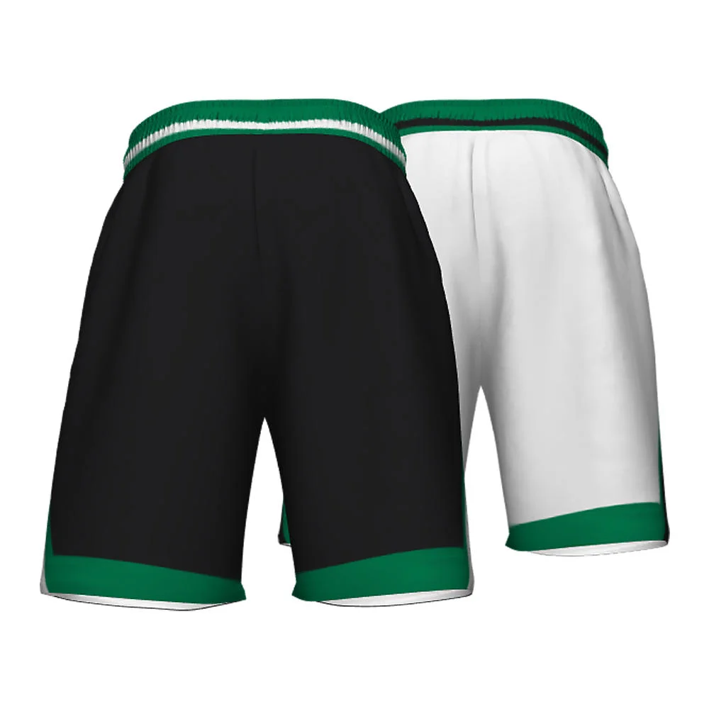 Custom 2-in-1 Black & White Reversible Basketball Shorts | OEM