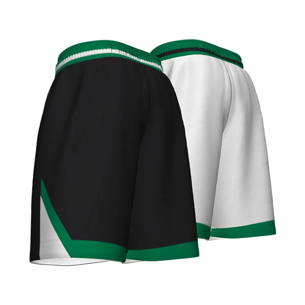 Custom 2-in-1 Black & White Reversible Basketball Shorts | OEM
