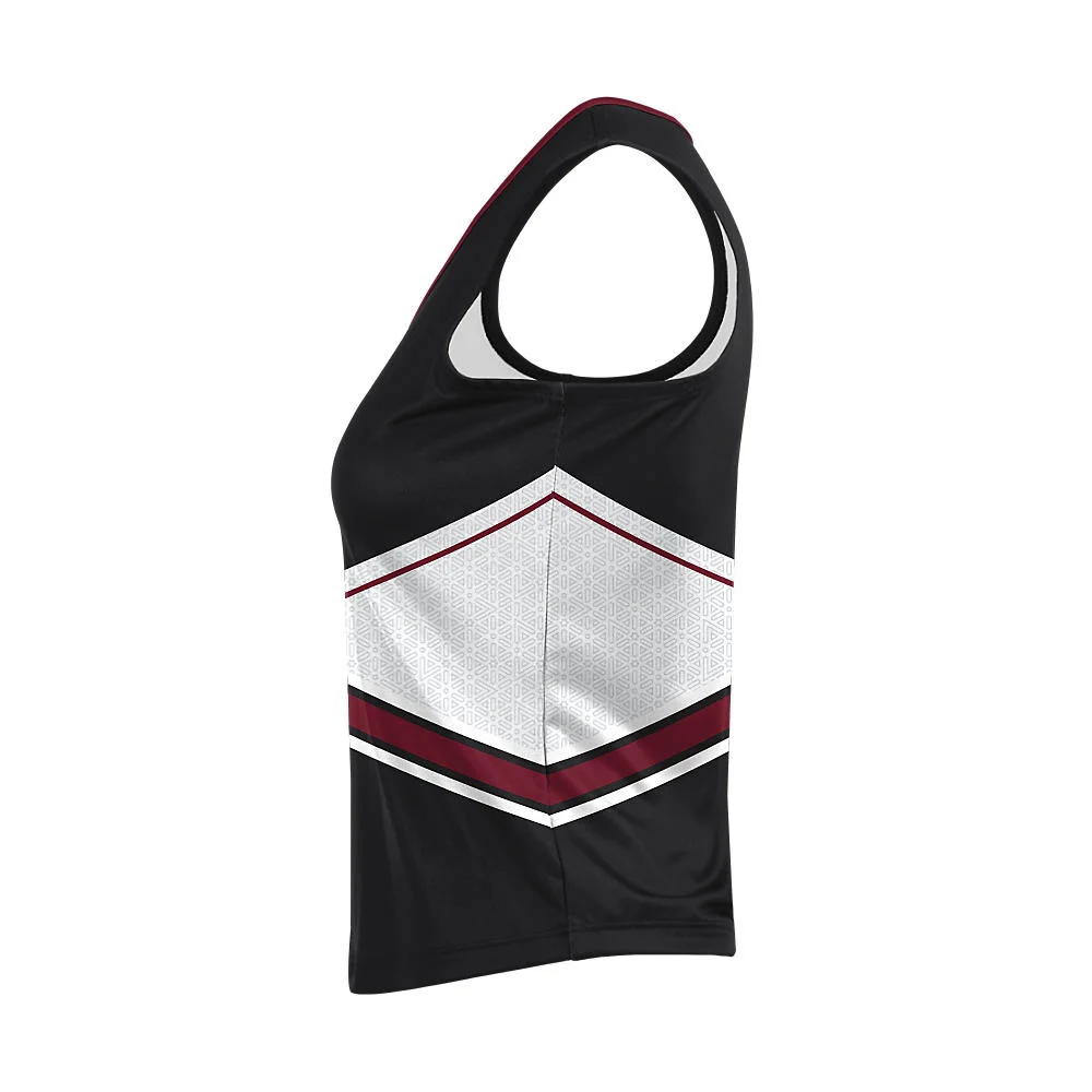 Custom Contrast Chevron Cheer Sleeveless Shell | OEM