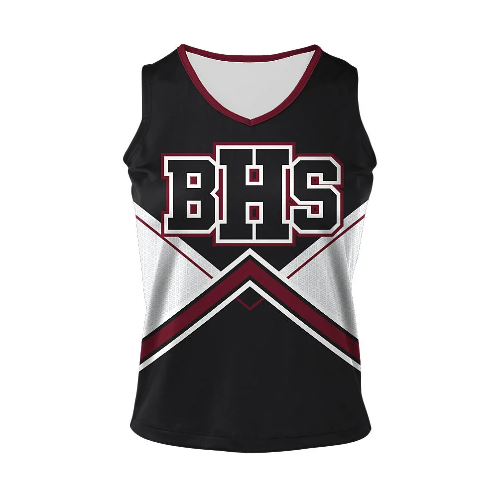 Custom Contrast Chevron Cheer Sleeveless Shell | OEM
