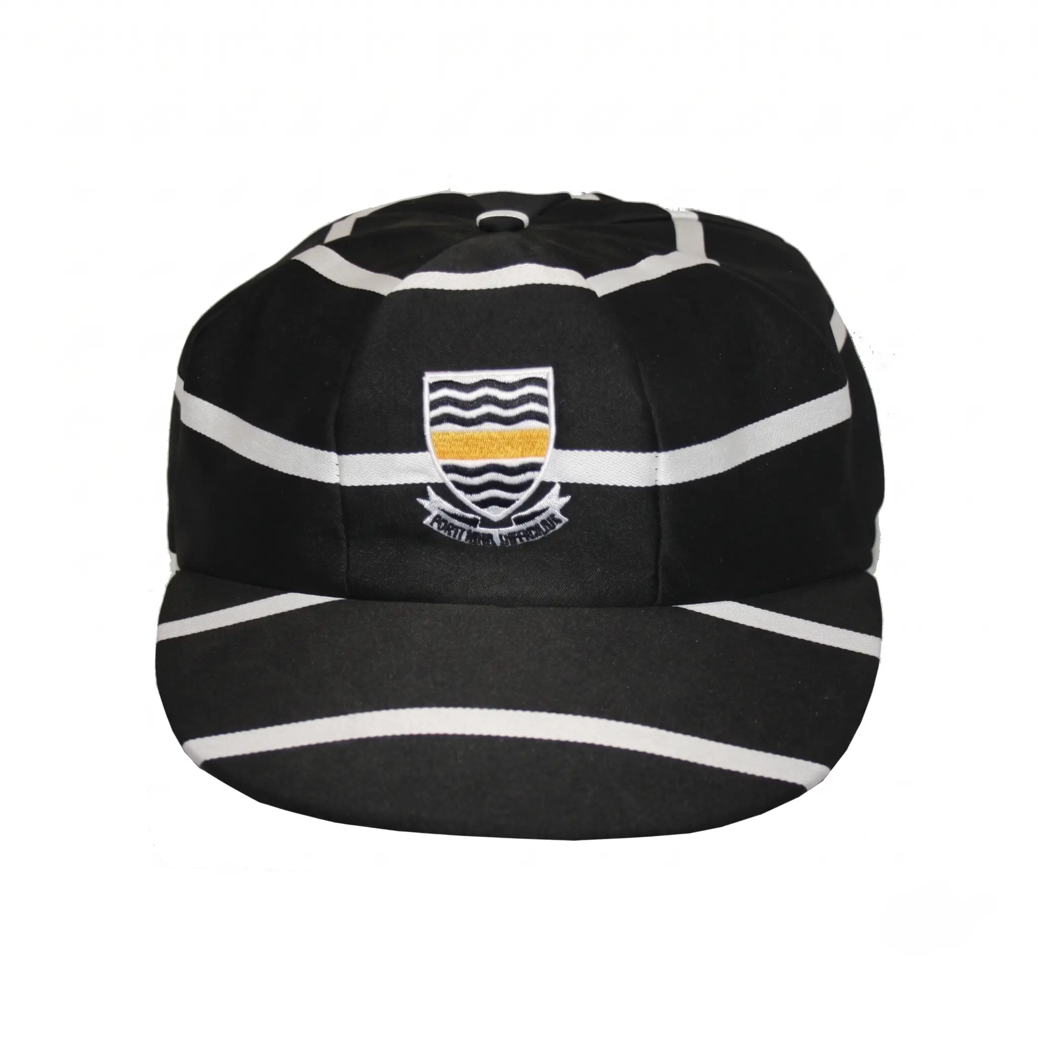 Custom Hooped & Striped Wool Cricket Cap | OEM Baggy Cap