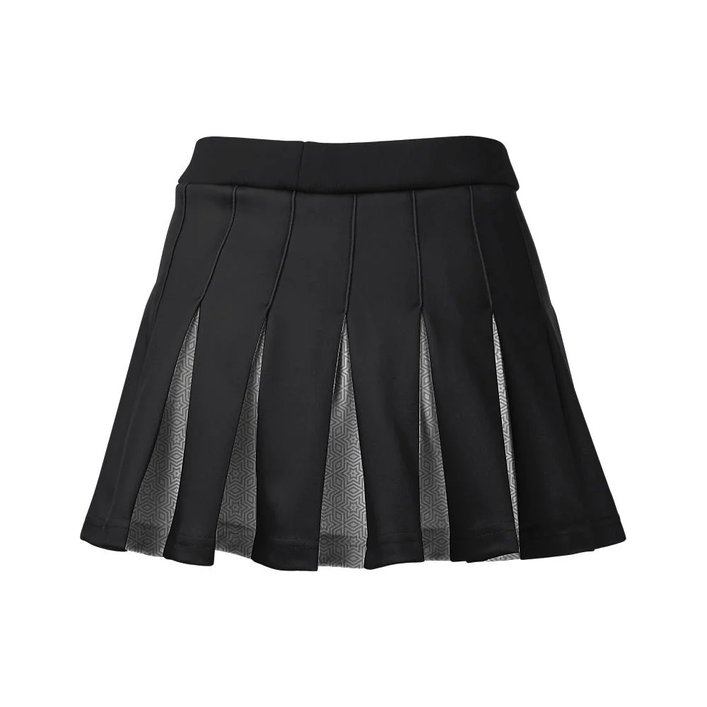 Custom Black & White Under-Pleat Cheer Skirt | OEM