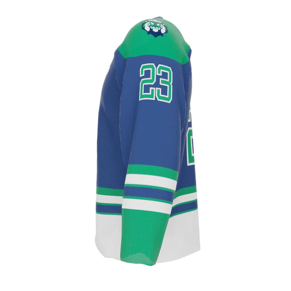 Custom Striped Hem Two-Tone Ice Hockey Jersey | OEM