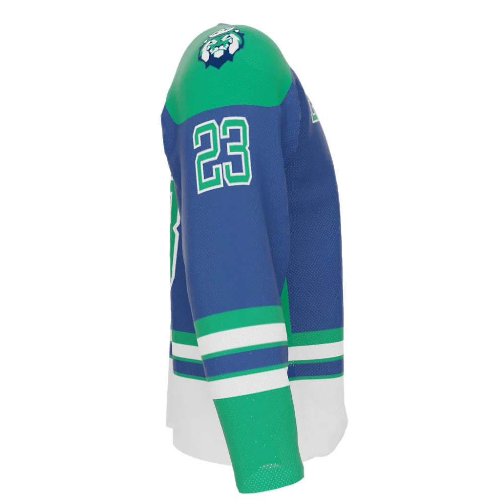 Custom Striped Hem Two-Tone Ice Hockey Jersey | OEM
