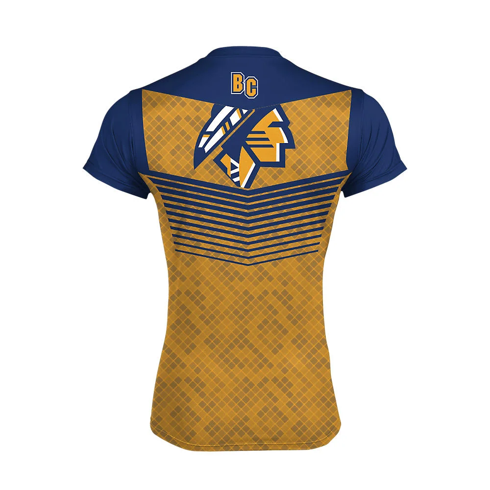 Custom Braves Mascot Short Sleeve Compression Tee | Athletic OEM