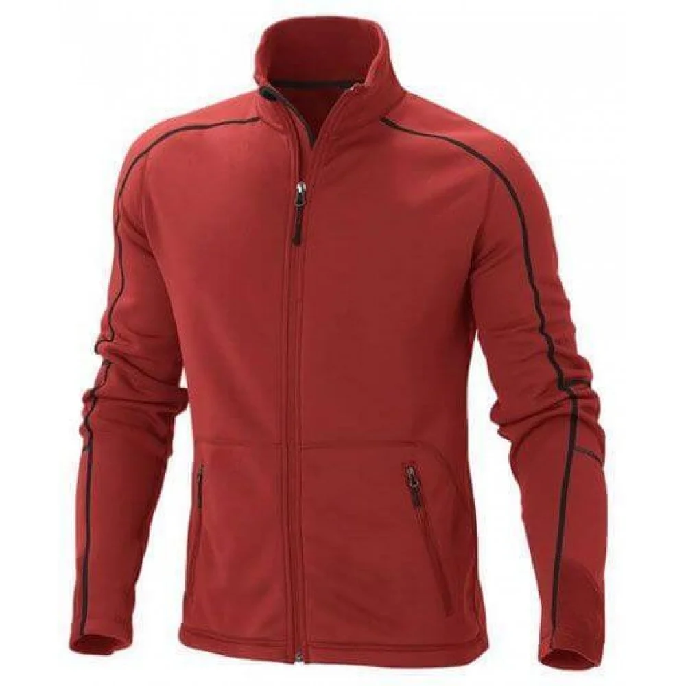 Custom Brick Red Athletic Polar Fleece Jacket | Sportswear OEM
