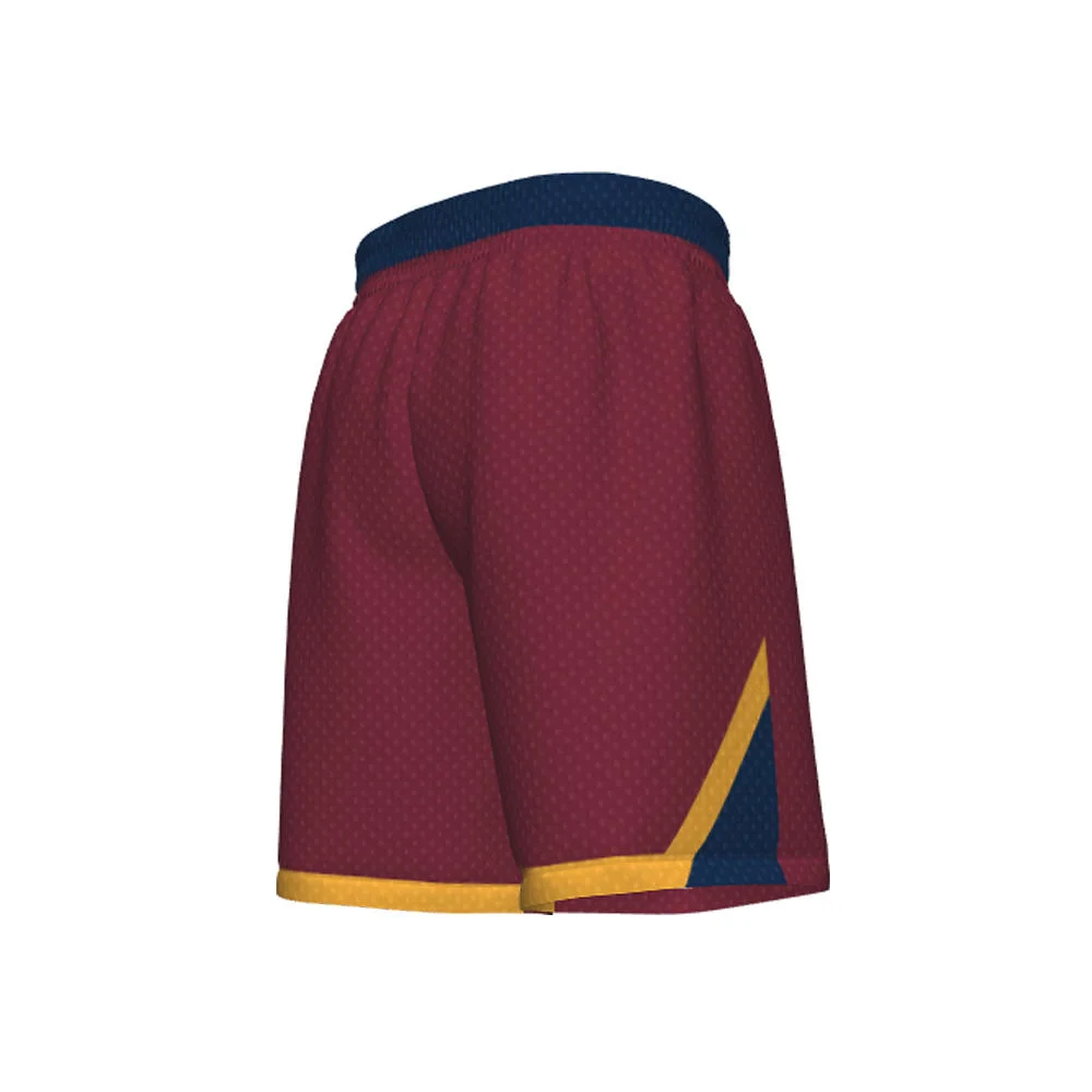 Custom Burgundy & Navy Reversible Basketball Shorts | OEM