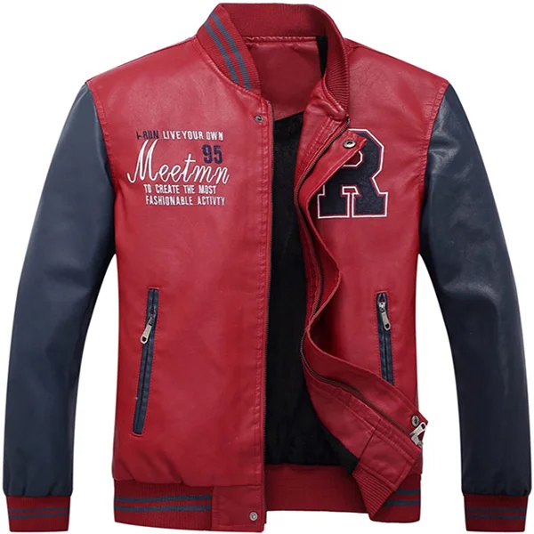 Custom Burgundy & Navy Varsity Letterman Bomber Jacket | OEM