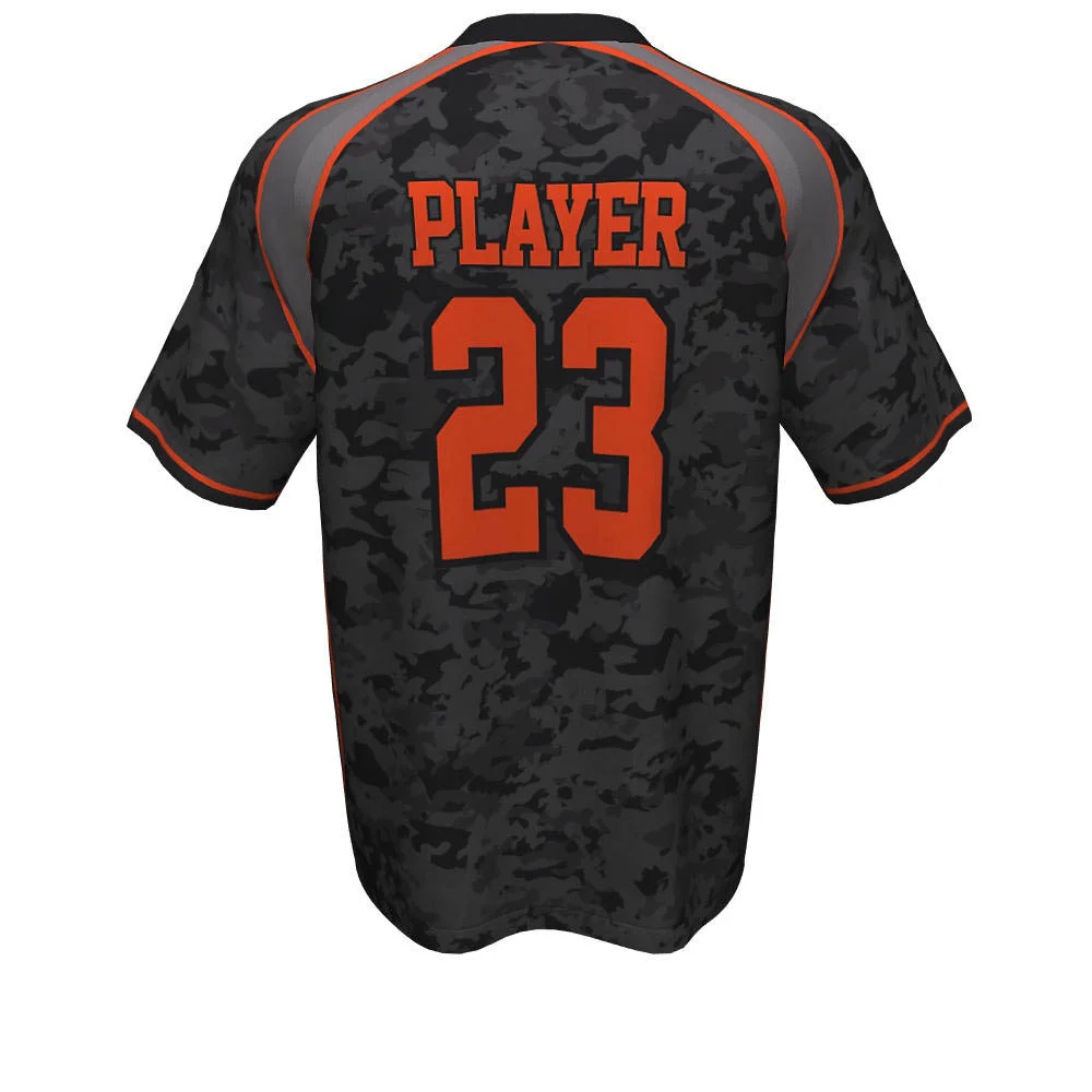 Custom Textured Camo Contrast Piped Slowpitch Jersey | OEM