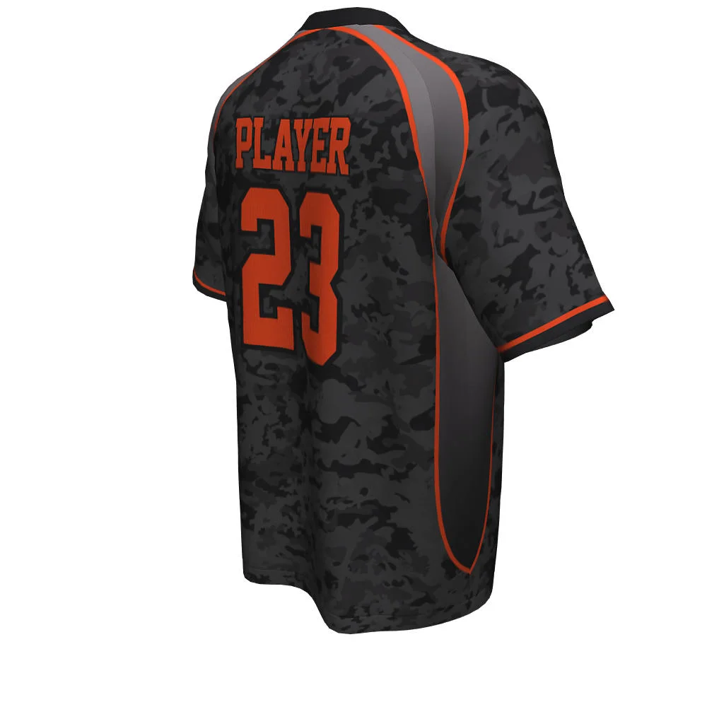 Custom Textured Camo Contrast Piped Slowpitch Jersey | OEM