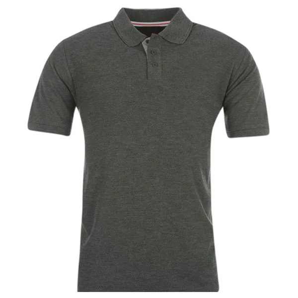 Custom Charcoal Melange Pique Polo Shirt | Menswear Blank OEM