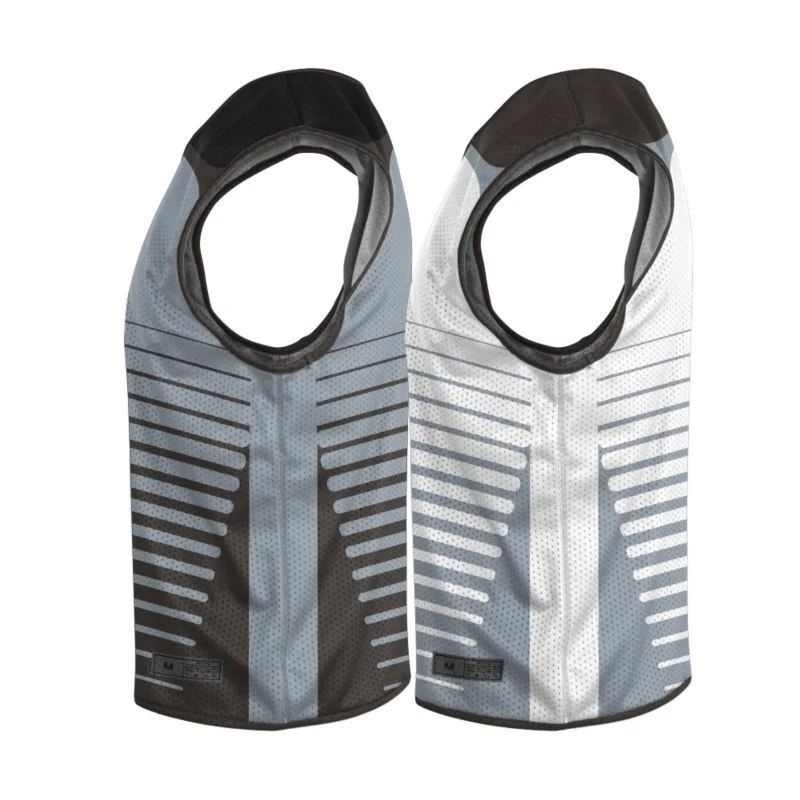 Custom Monochrome Chevron Reversible Sleeveless Lacrosse Jersey | OEM