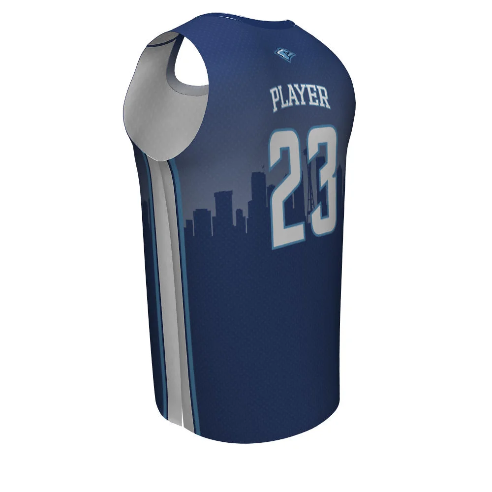 Custom City Skyline Sublimated Crew Neck Basketball Jersey | OEM