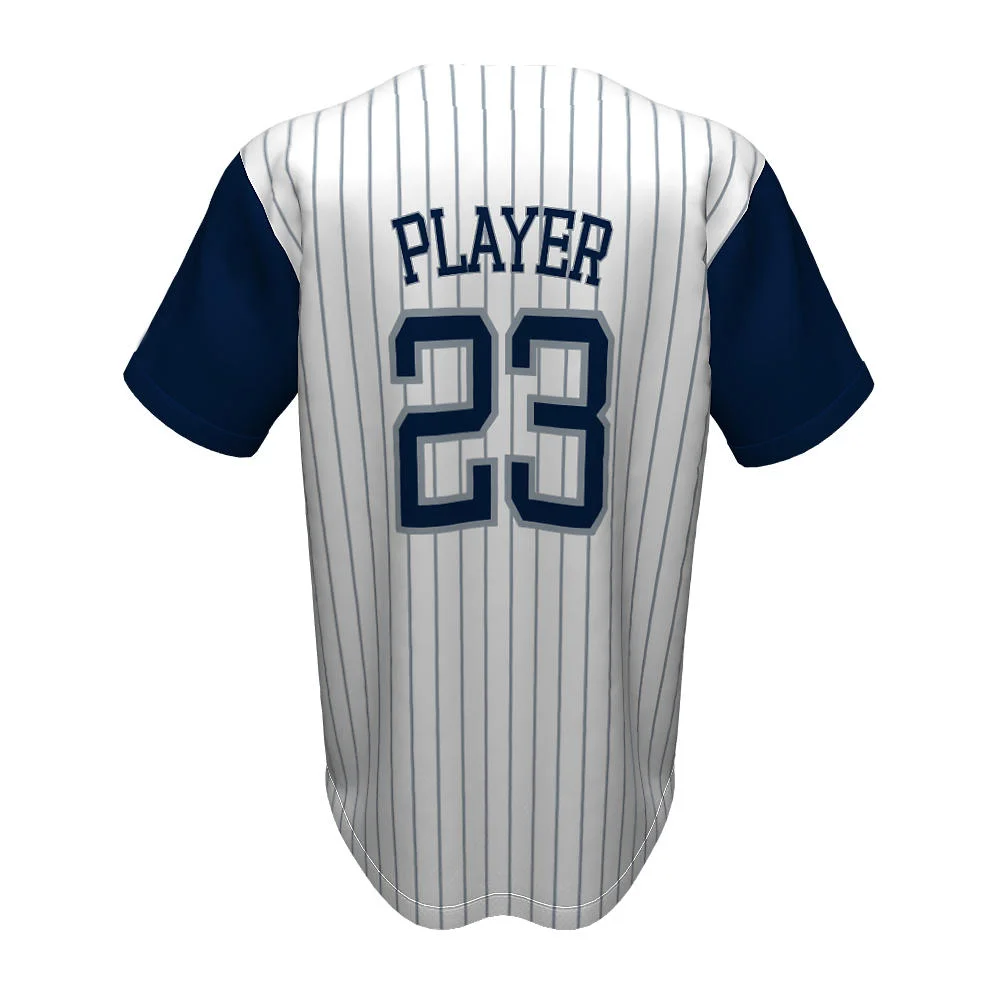Custom Classic Pinstripe Full Button Baseball Jersey | OEM