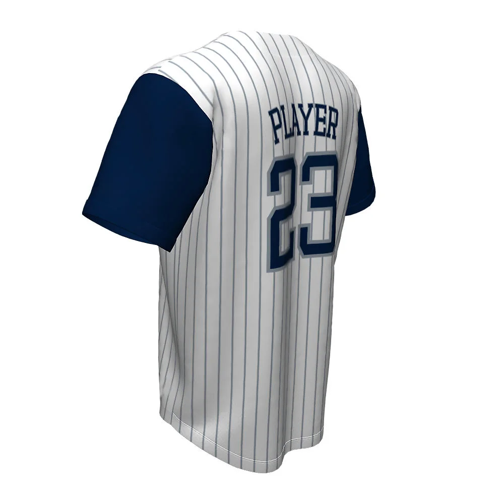 Custom Classic Pinstripe Full Button Baseball Jersey | OEM