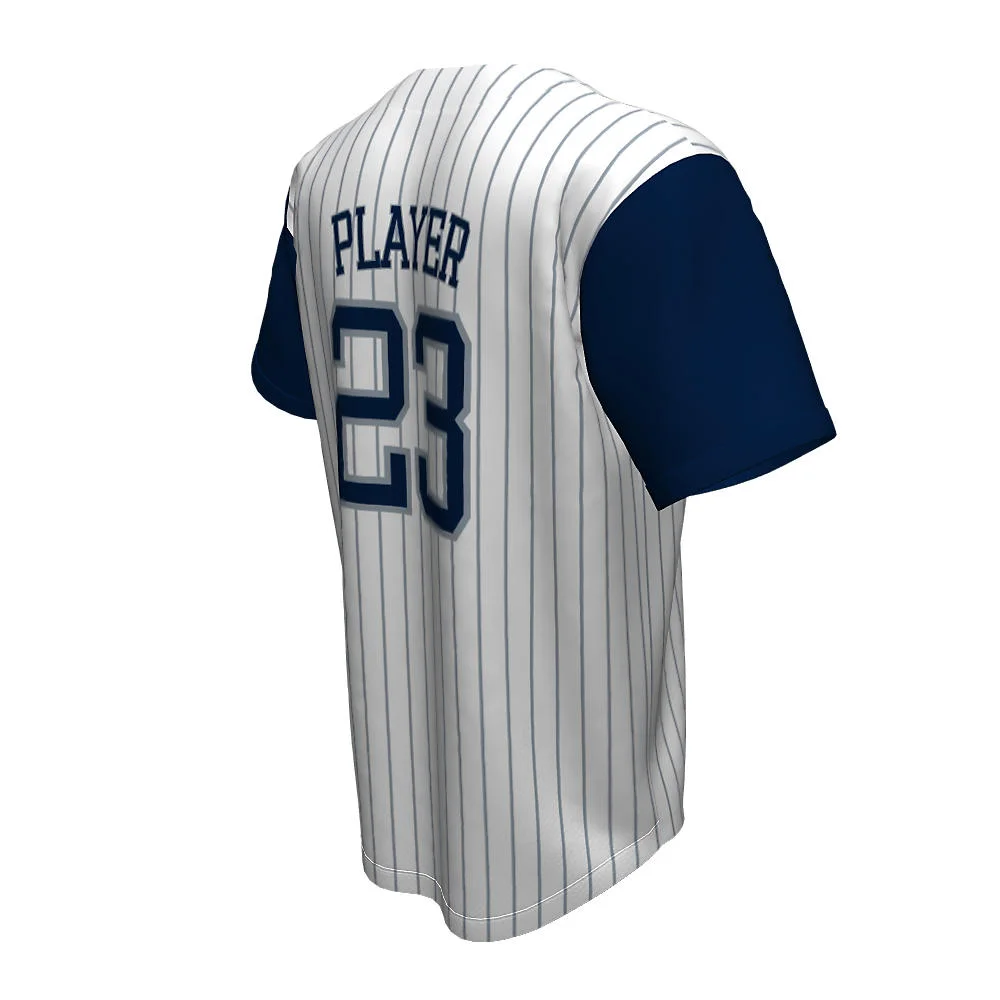 Custom Classic Pinstripe Full Button Baseball Jersey | OEM