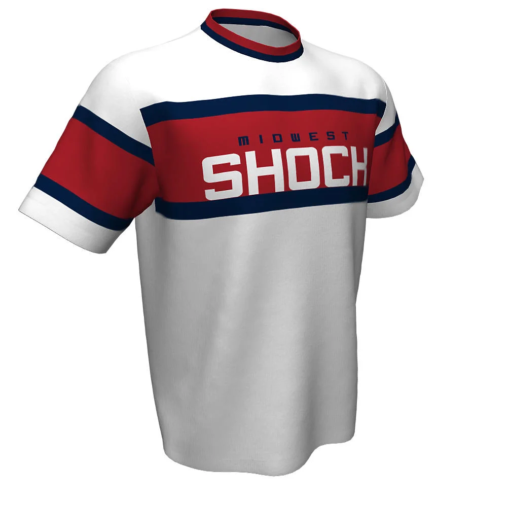 Custom Colorband Chest Stripe Baseball Short Sleeve Jersey | OEM