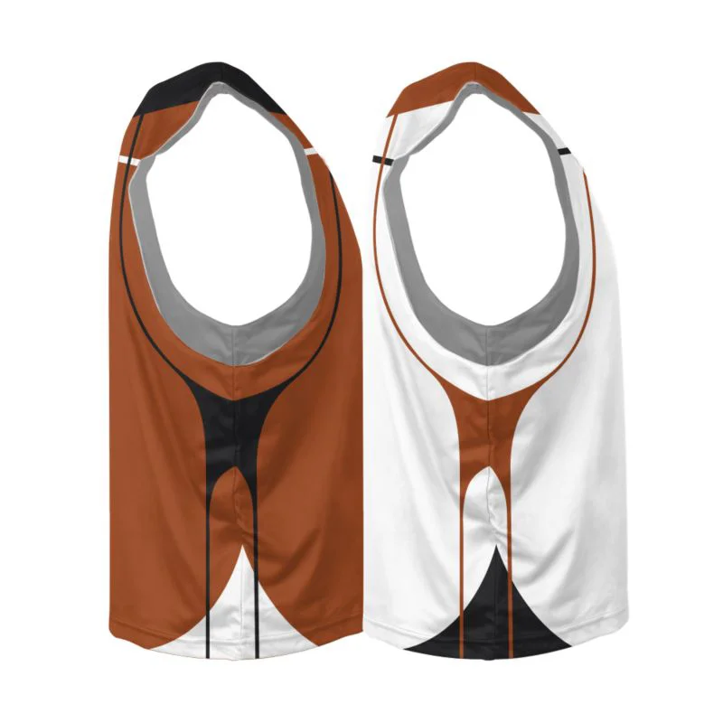 Custom Copper & White Piped Reversible Lacrosse Jersey | OEM