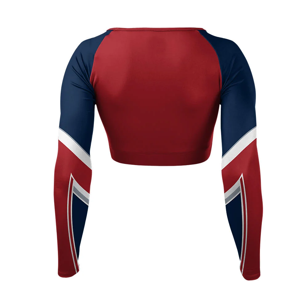 Custom Two-Tone Chevron Cheer V-Neck Bodyliner | OEM