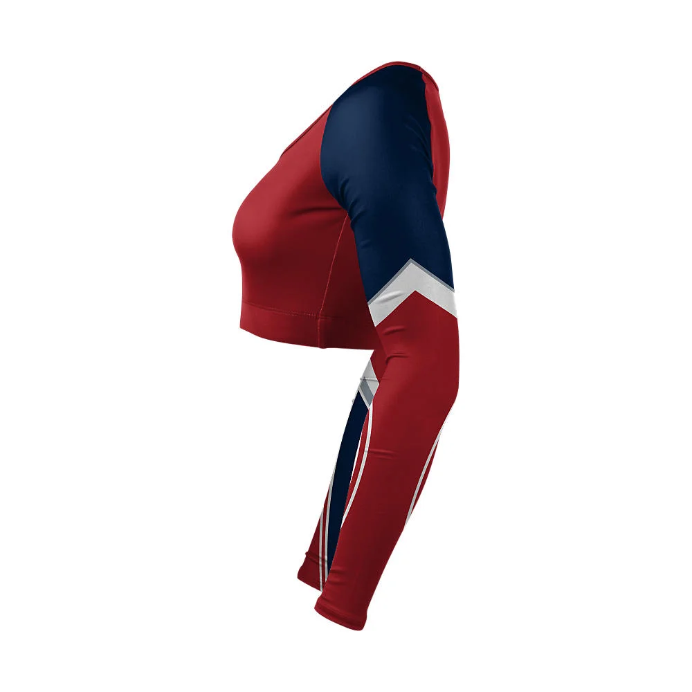 Custom Two-Tone Chevron Cheer V-Neck Bodyliner | OEM