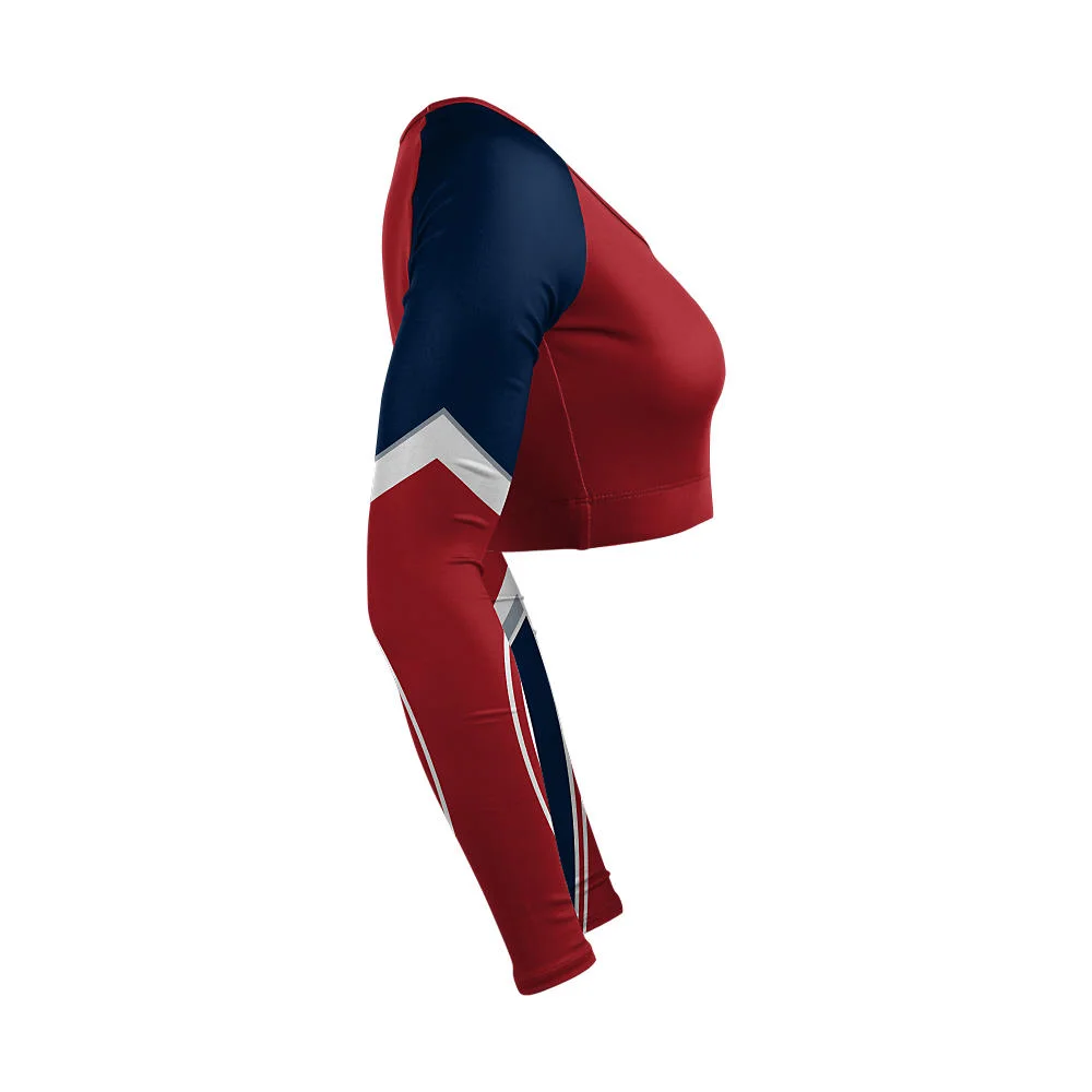 Custom Two-Tone Chevron Cheer V-Neck Bodyliner | OEM
