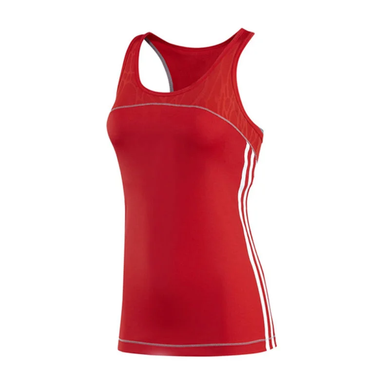 Custom Crimson Red Side-Stripe Running Tank Top | OEM