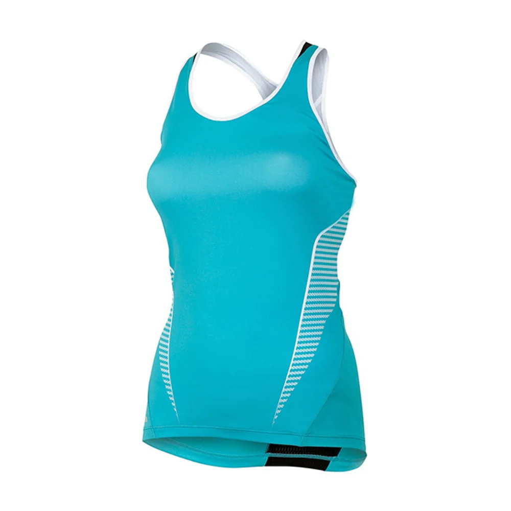 Custom Cyan Athletic Racerback Tank Top with Side Mesh | OEM