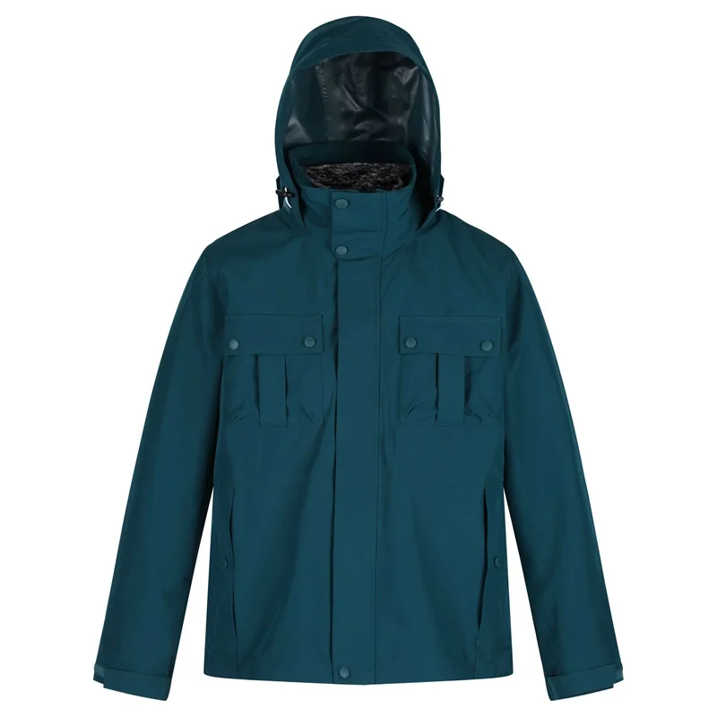 Custom Deep Teal Tactical Utility Sports Jacket | B2B OEM