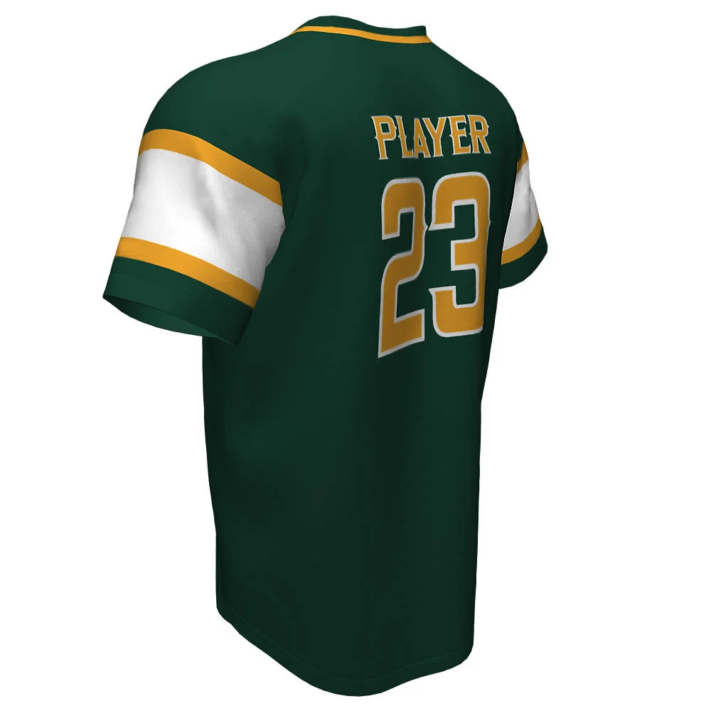Custom Striped Chest Band V-Neck Baseball Jersey | OEM