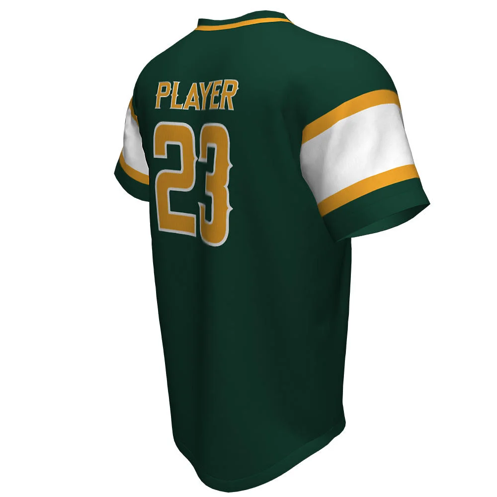 Custom Striped Chest Band V-Neck Baseball Jersey | OEM