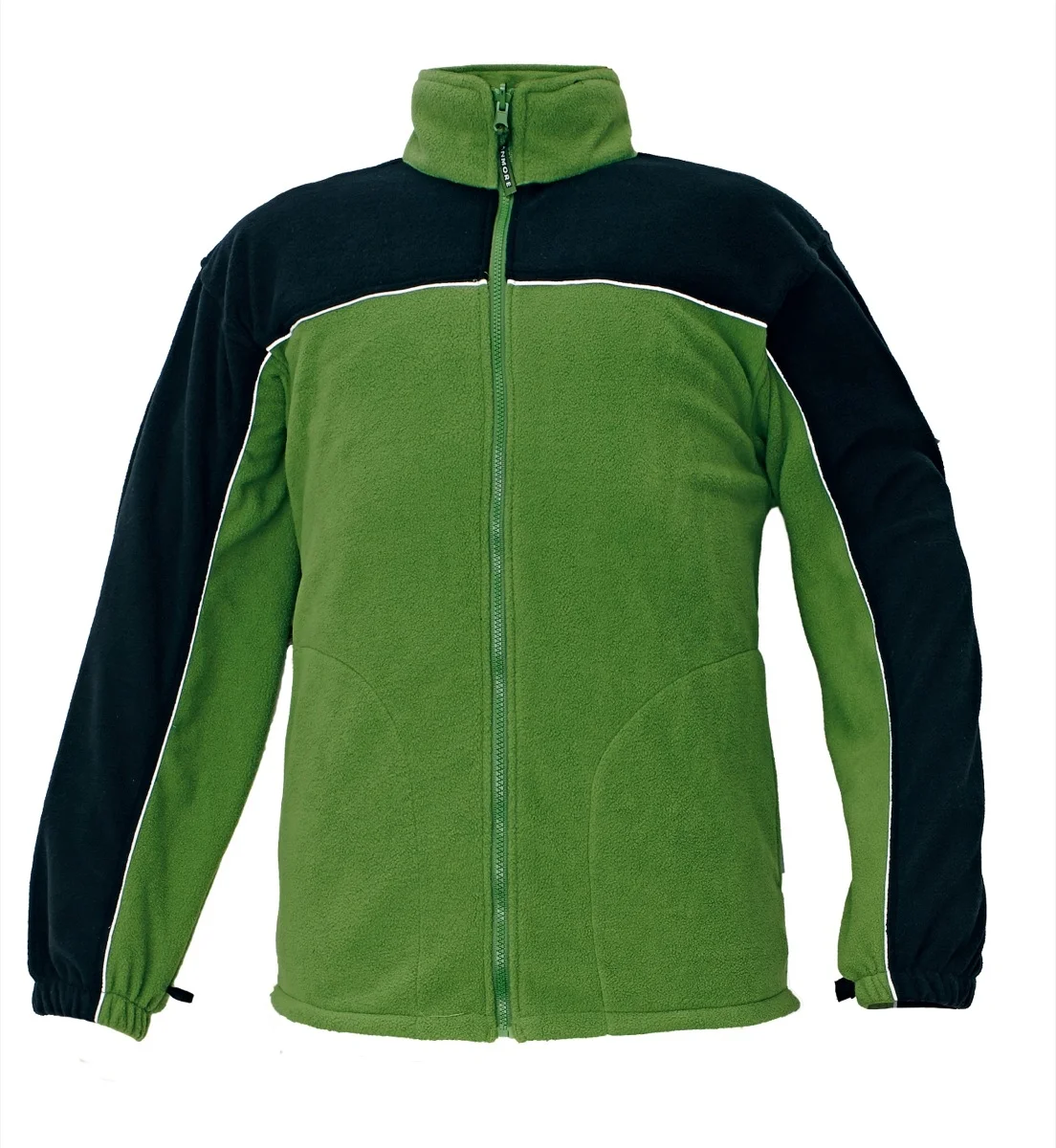 Custom Forest Green & Navy Two-Tone Fleece Jacket | Outdoor OEM