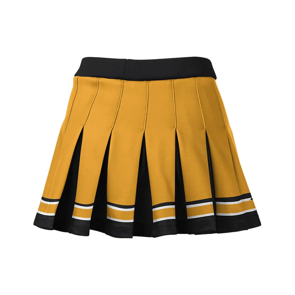 Custom Two-Tone Pleated Cheerleading Skirt | OEM